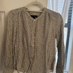 Banana Republic Monochrome Speckled Blouse